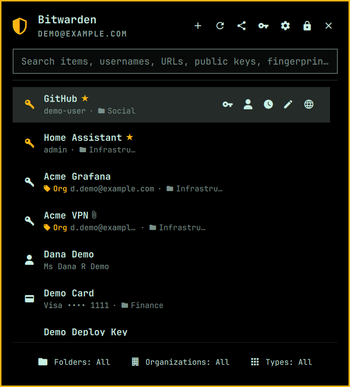 Vault list